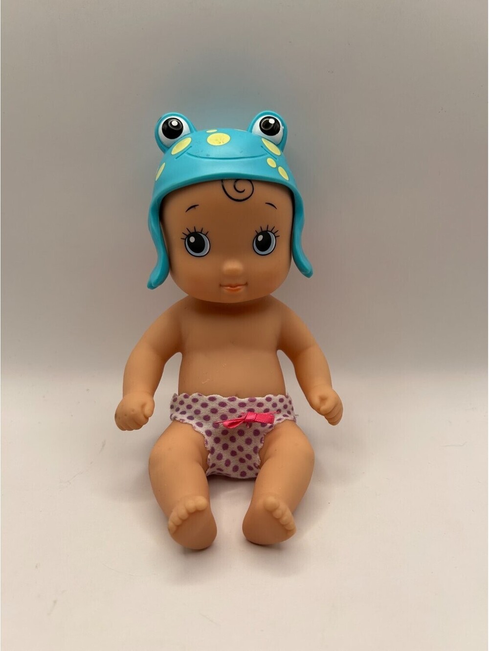 Waterbabies Bathtime Fun Frog Mini Baby Doll 15cm Blue Purple Diaper 2016 Plush!